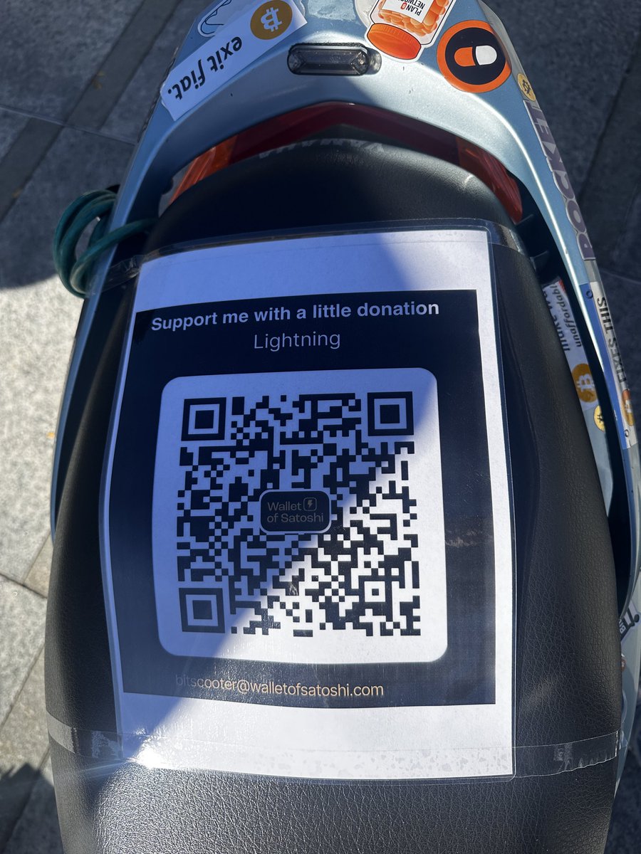 Bitcoiner319421's tweet photo. #bitscooter @LuganoPlanB https://t.co/QfOVMYJXMy