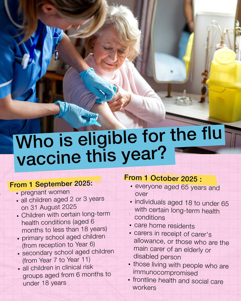 Protect yourself and your loved ones from flu this winter. Book now through your GP or the NHS National Booking Service