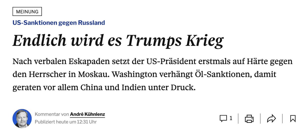 KeineWunder's tweet image. (FuW Leitartikel /o Abo) Endlich wird es Trumps Krieg
fuw.ch/us-sanktionen-…