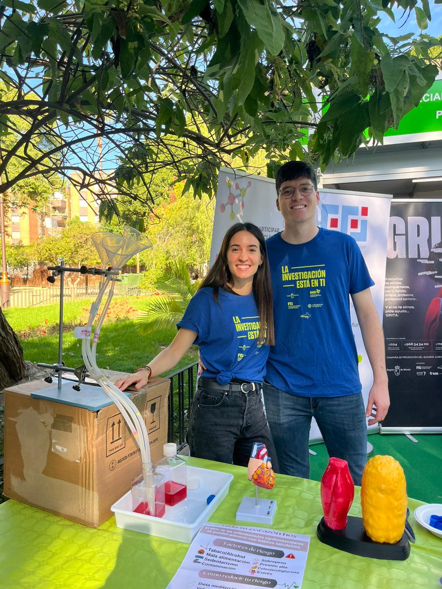 También, desde el sector más básico de nuestro grupo, <a href="/raquellgalvez_/">Raquel</a> y <a href="/DarioMandaglio/">Darío Mandaglio</a> han participado hoy en la #SemanaDeLaCienciaRM25 🧪 con un stand concienciando sobre los problemas cardíacos que conlleva la obesidad.🍔🫀
#Investigación #Ciencia #Cardiología