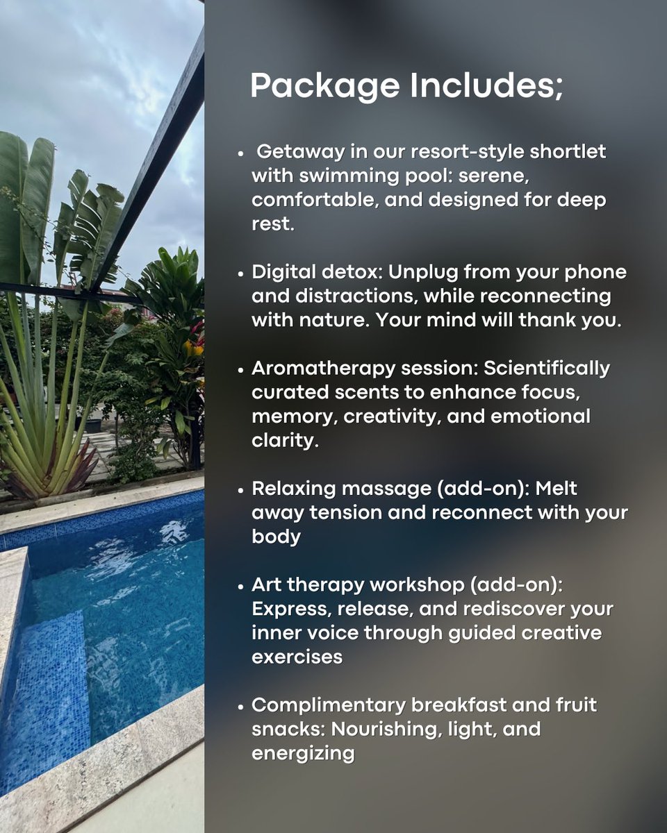 byamycorp's tweet image. Byamy #FocusChallenge
Hosted in our resort-style shortlet in Idu, this therapeutic experience is a lifestyle intervention. A full digital detox — no phones allowed! Only the brave dare undertake this challenge. Are you strong enough to handle it?

#HallelujahChallenge