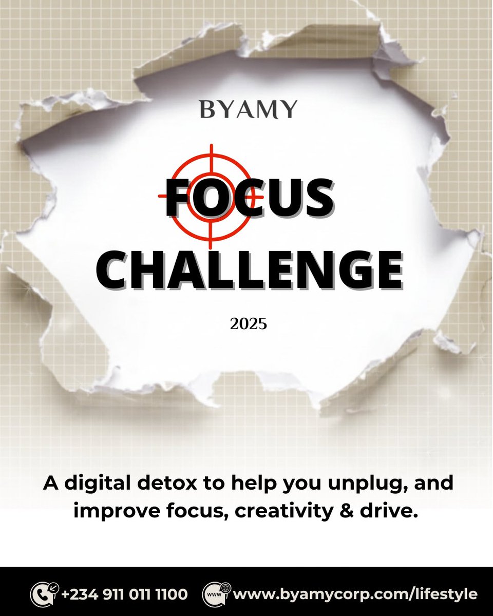byamycorp's tweet image. Byamy #FocusChallenge
Hosted in our resort-style shortlet in Idu, this therapeutic experience is a lifestyle intervention. A full digital detox — no phones allowed! Only the brave dare undertake this challenge. Are you strong enough to handle it?

#HallelujahChallenge