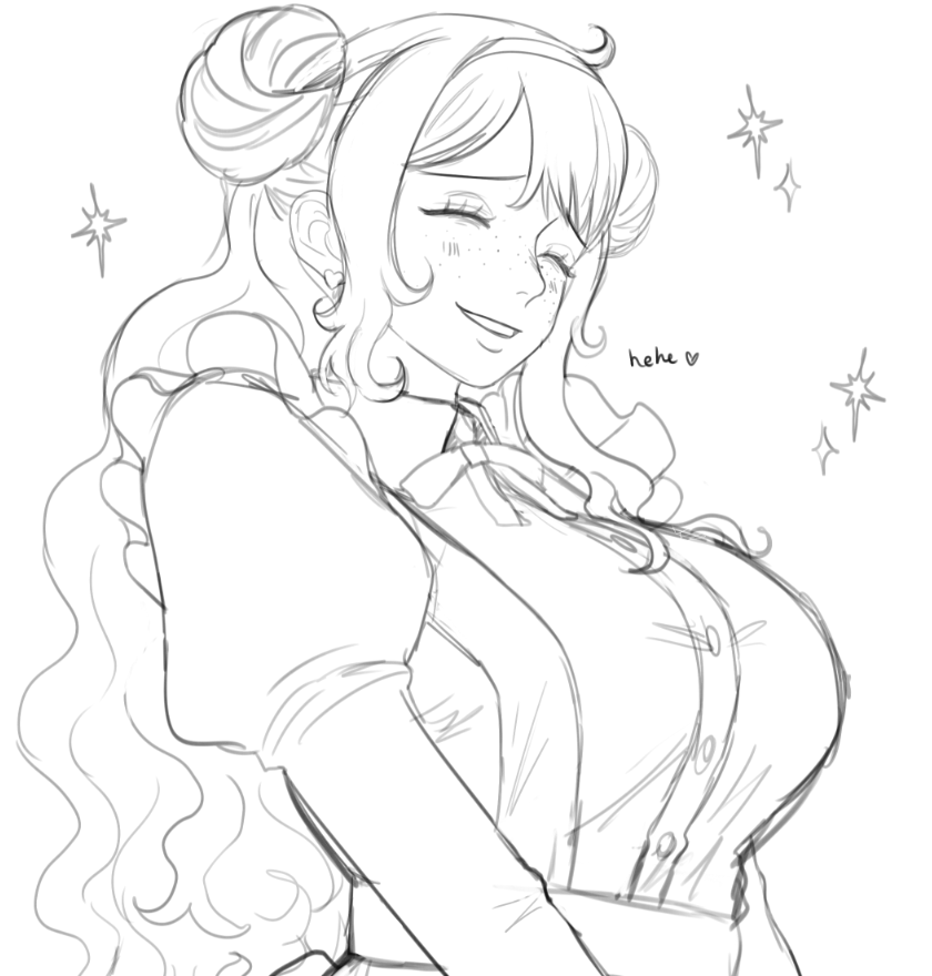 maid dress mimi sketch for now, might finish this later <3