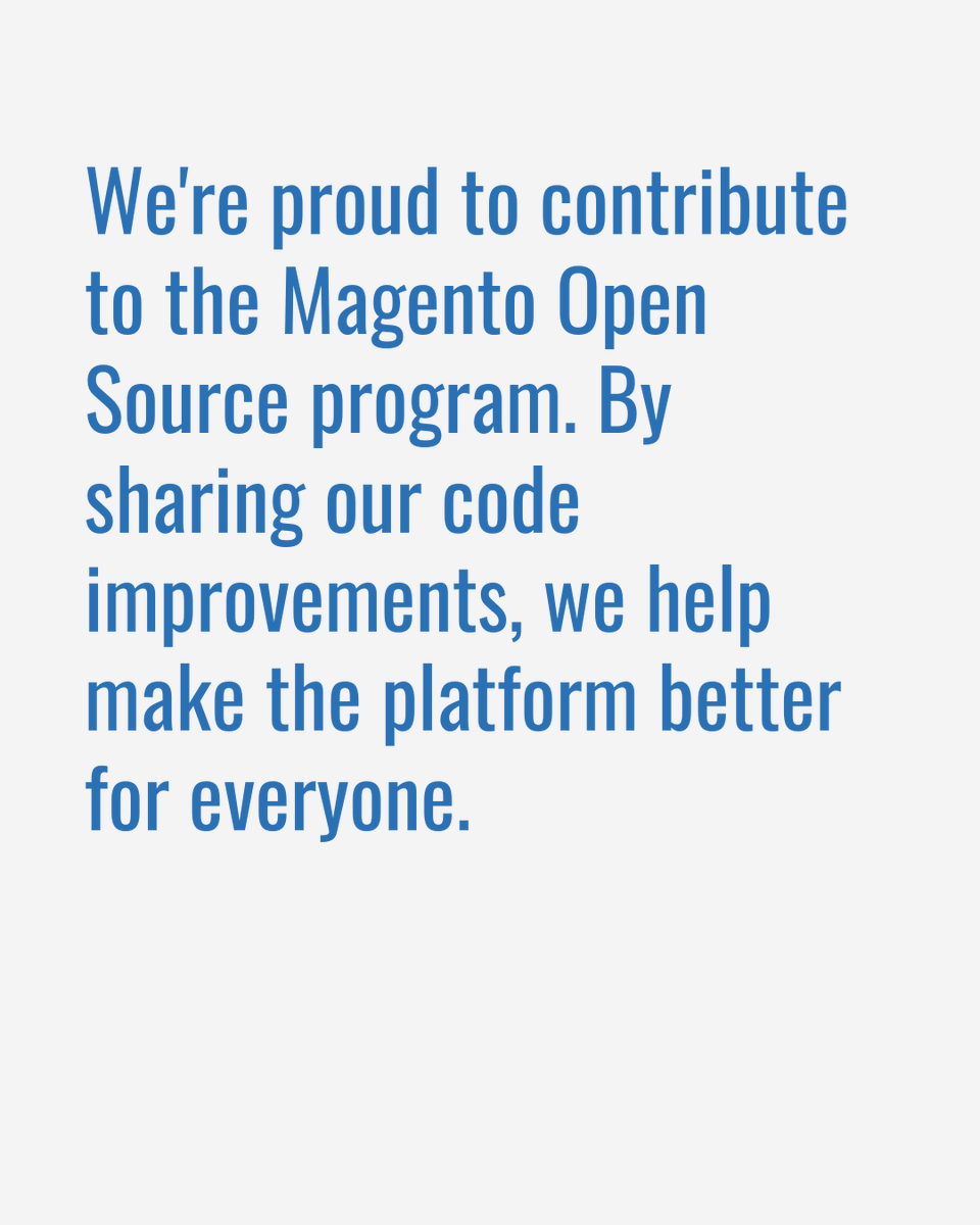 DevelopersAll's tweet image. We're proud to contribute to the Magento Open Source program. By sharing our code improvements, we help make the platform better for everyone. #MagentoDev #OpenSource