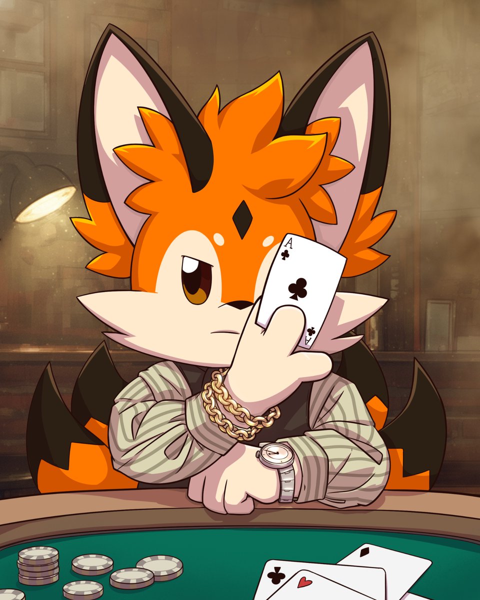 FoxyLinea's tweet image. The fox has an ace up his sleeve. 
Are you ready for what’s next 🦊