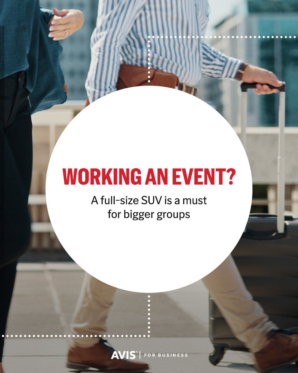 Avis's tweet image. Whether you’re flying solo or bringing the whole board room with you, Avis can help you find the perfect ride for any occasion.

#Avis #SmallBusiness #Deals #Perks #CarRental