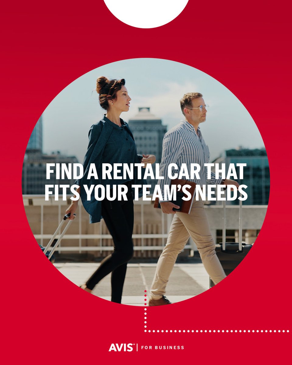 Avis's tweet image. Whether you’re flying solo or bringing the whole board room with you, Avis can help you find the perfect ride for any occasion.

#Avis #SmallBusiness #Deals #Perks #CarRental