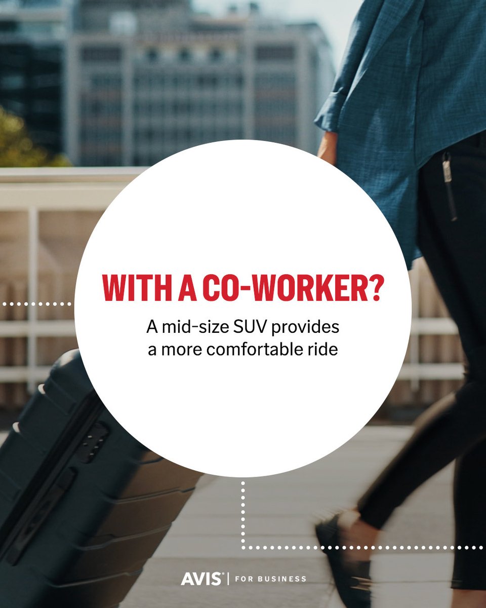 Avis's tweet image. Whether you’re flying solo or bringing the whole board room with you, Avis can help you find the perfect ride for any occasion.

#Avis #SmallBusiness #Deals #Perks #CarRental