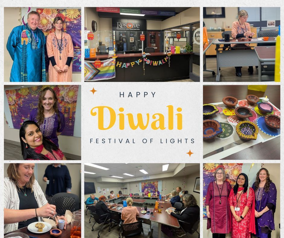 resolvecanada's tweet image. ✨🪔 Celebrating Diwali at Resolve Counselling Services 🪔
✨This week, our team came together to celebrate Diwali, the Festival of Lights, a vibrant tradition that symbolizes the triumph of light over darkness and good over evil. 
#Diwali #FestivalOfLights #ResolveCounselling