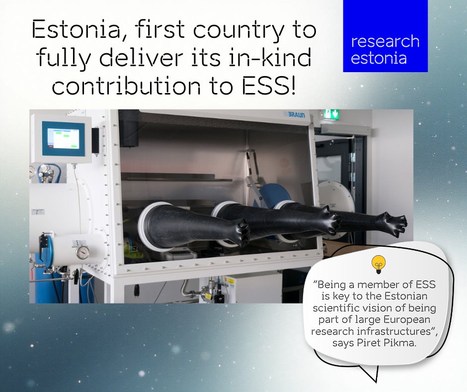 🔬 Estonia becomes the first ESS Member State to deliver all in-kind contributions for building the world’s top neutron research facility! 

Thanks to <a href="/unitartu/">University of Tartu</a> &amp; @TalTechUni for hardware, software &amp; cybersecurity support!
👏 Piret Pikma &amp; Helmut Schober

researchinestonia.eu/2025/10/24/est…