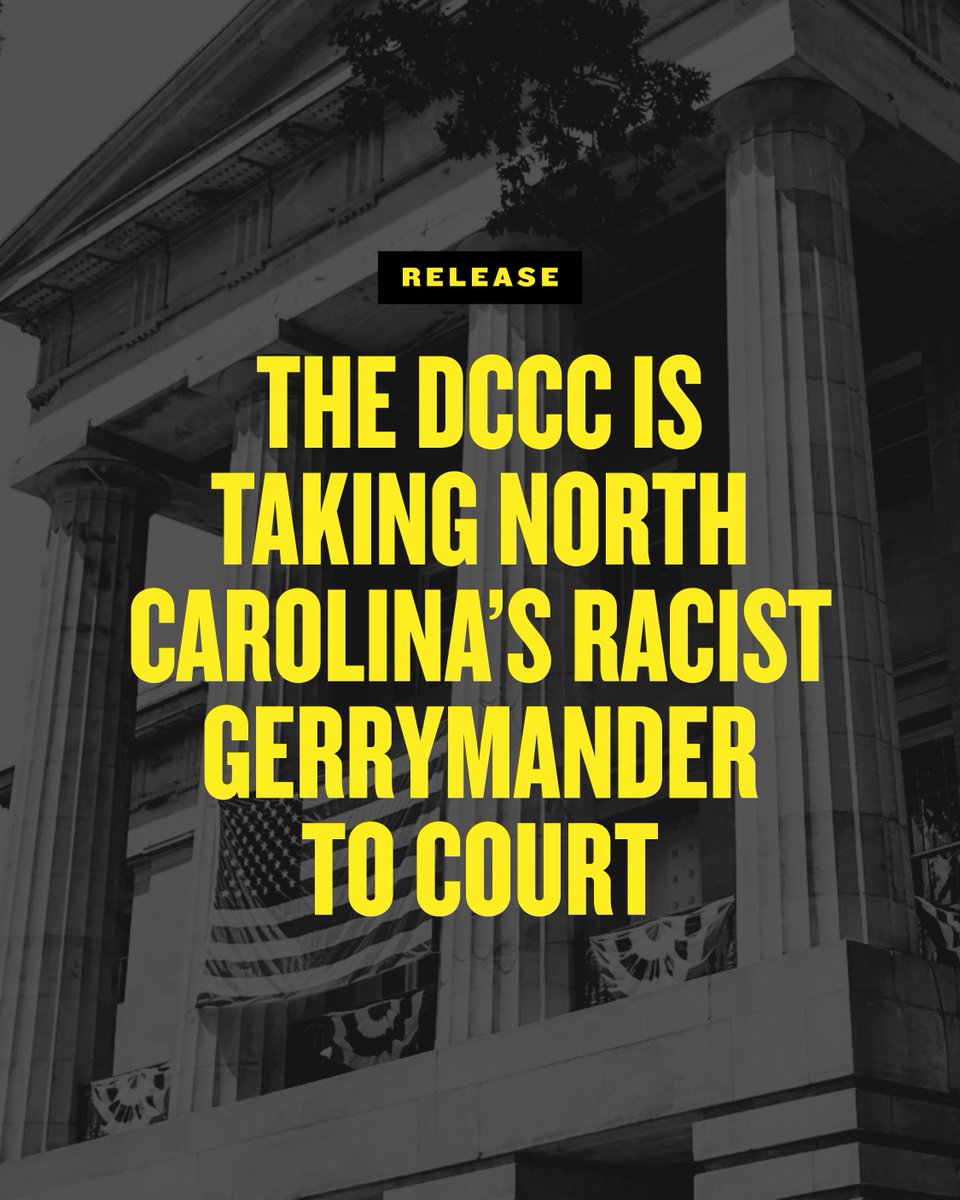 dccc's tweet image. We’re standing with Black voters in North Carolina and fighting to strike down this illegal map.
