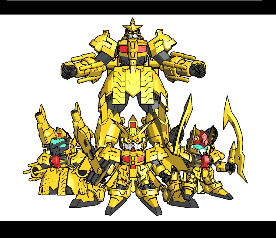 DivideTW's tweet image. ●ガンダム・ザ・ゴールド_まとめ
　ピクシブなるサイトにある自分の投稿箇所に、ガンダム・ザ・ゴールド関連のざっくりまとめたものを投稿しました。

pixiv.net/artworks/13664…

バンダイから発売されないので、3Dで自炊するしかないのデス
#SDガンダム