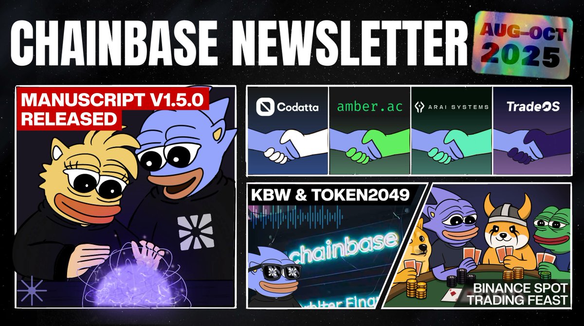 ChainbaseHQ's tweet image. 💜 Chainbase Newsletter: Aug–Oct 2025 💛

From open-source breakthroughs to ecosystem expansion and global collaborations, Chainbase continued to build the foundation for the DataFi era.

Here’s everything that happened in the past 3 months 👇
blog.chainbase.com/chainbase-news…