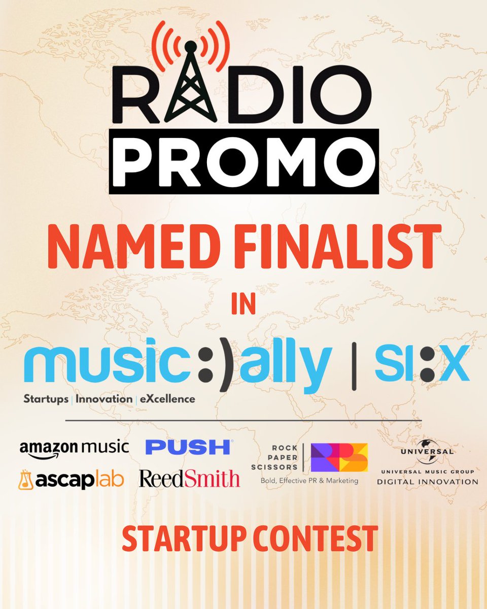 We’re excited to announce that @radiopromo.io is a finalist in the musicallybiz SI:X 2025 music-tech startups competition! 🚀 Huge thanks to musicallybiz and all our supporters! 🙏 Stay tuned as we keep pushing the boundaries of music marketing. 🌍
 #Innovation #MusicMarketing