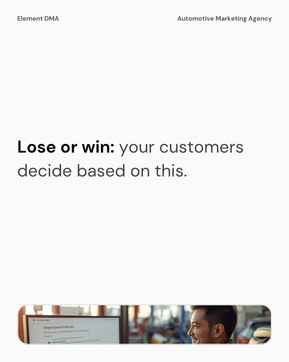 ElementDMA's tweet image. Your Google Business Profile Q&amp;amp;A section can either bring you customers, or send them elsewhere💡

(Competitors answer for you) 🚨

People check Q&amp;amp;A when comparing shops:
❌ Unanswered = red flag
✅ Fast answers = trust

Pre-load common questions. Answer within 24 hours. ⚡