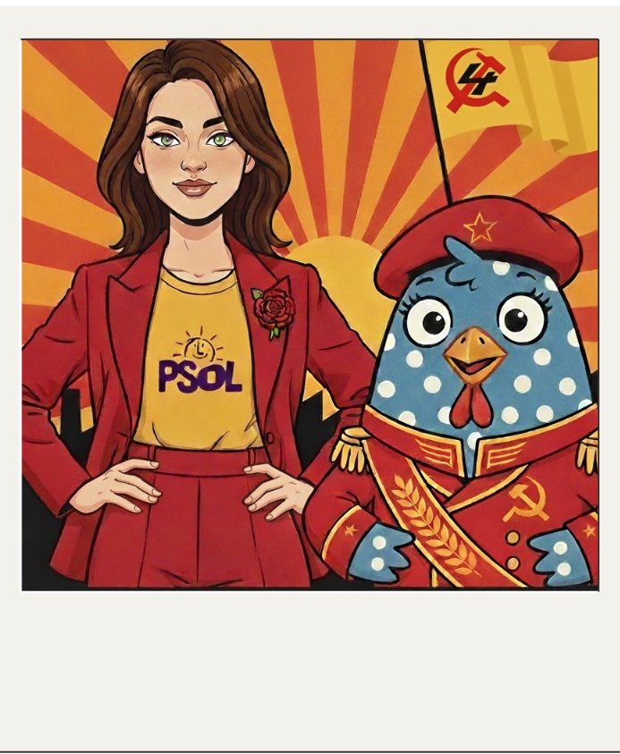 annakarinapsol's tweet photo. Não teve jeito. Descobriram nosso plano de doutrinar as crianças, camarada Galinha Pintadinha. Já que sua filiação ao PSOL foi descoberta, quero lembrar que neste sábado, 25 de outubro, às 9 h, teremos reunião da setorial de mulheres do PSOL na Casa Marielle Franco, Fortaleza-CE. https://t.co/WnlKzgGHbh