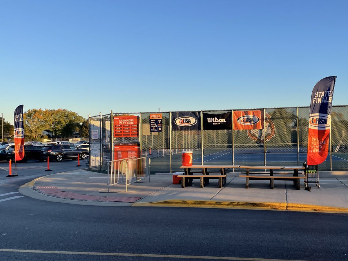 Ready for day 2 of the <a href="/IHSA_IL/">Illinois High School Association #IHSA</a> Girls Tennis State Finals.