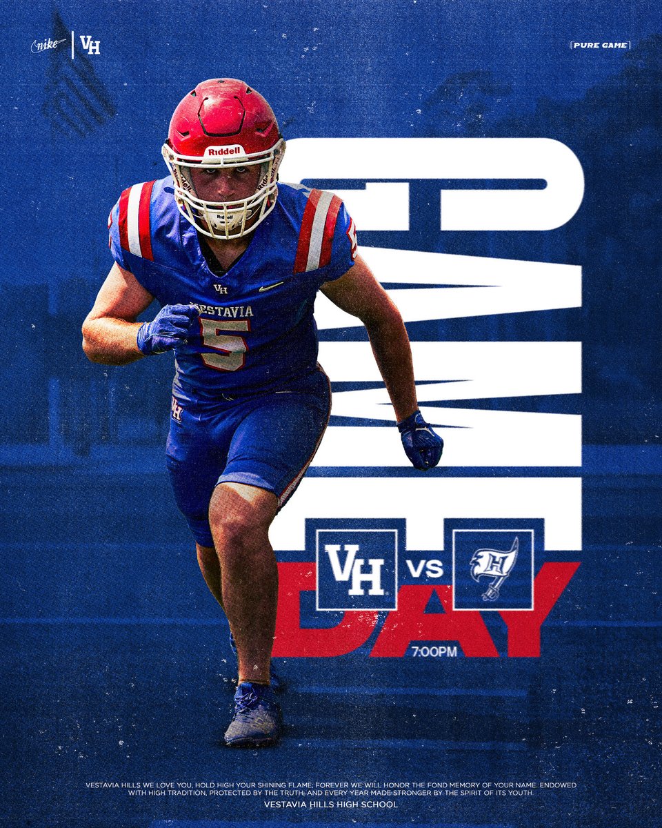 Gameday. Let’s go to work. 

📍 Thompson Reynolds Stadium 
⌚️ 7:00 PM 
📺 Ways to Watch:
-1Rebel Athletics YouTube Channel
-NFHS Network 

#1REBEL