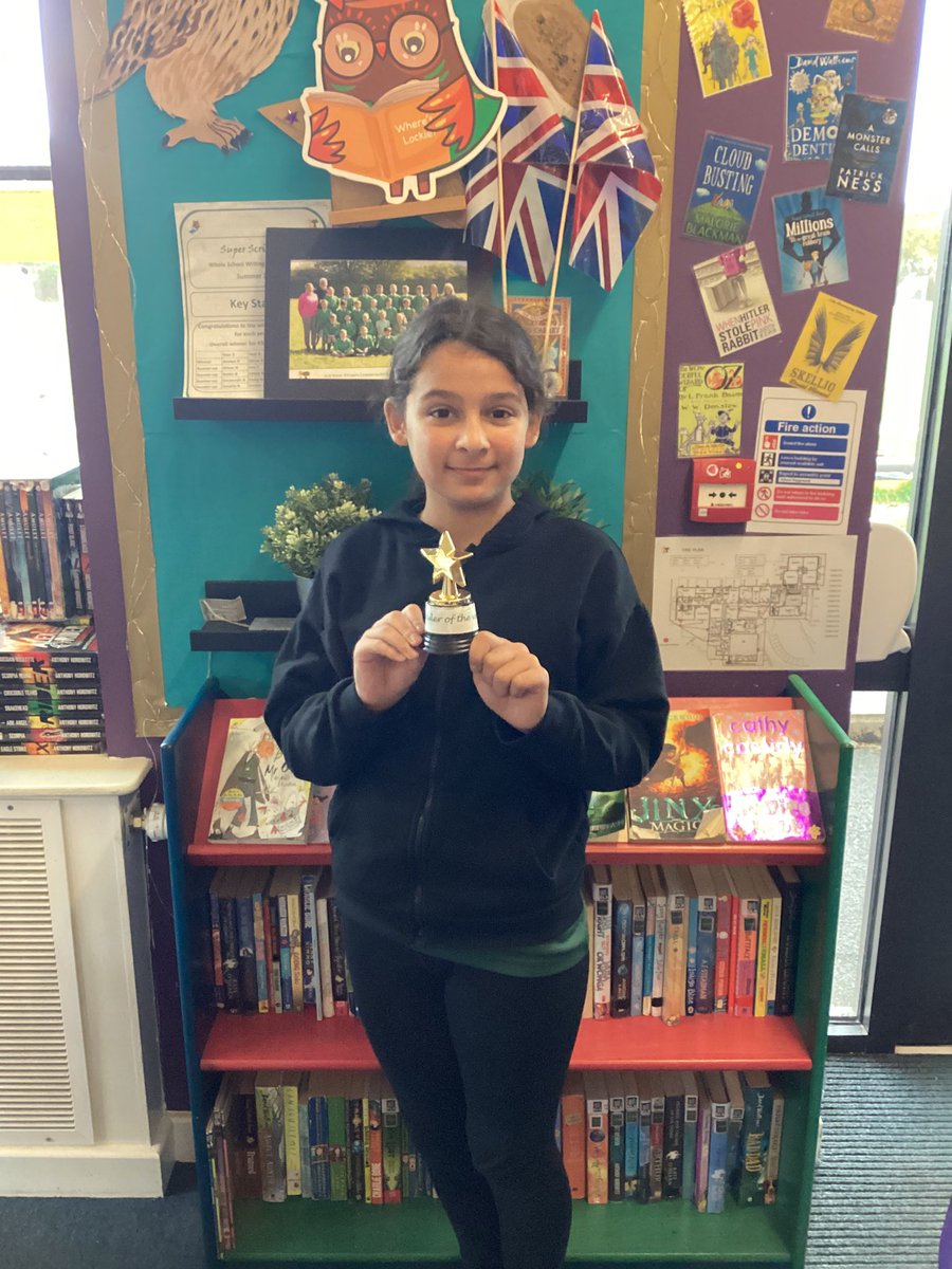 Class 13 reader of the week - well done!#lscpsreading#lscpsyear6