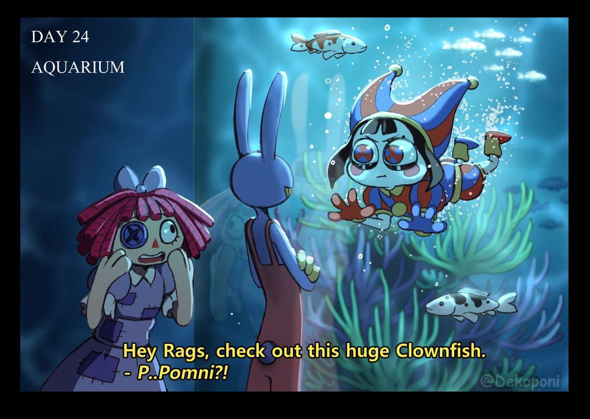 #Digitaltober Day 24 : Aquarium 
"Oh yeah, it kinda does look like her"

#tadcfanart #tadc #funnybunny