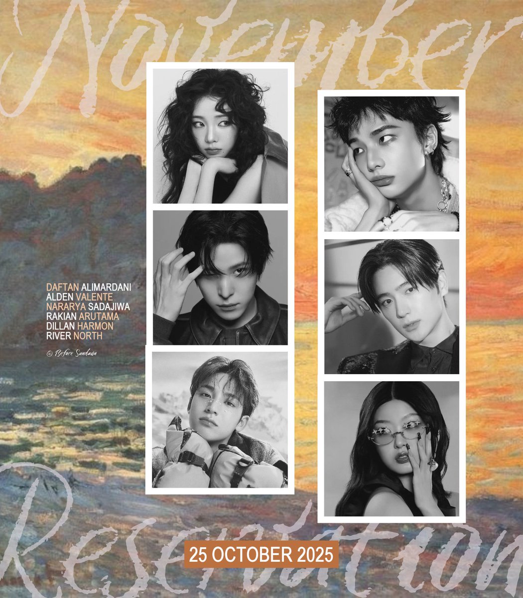 BeforeSundawn's tweet image. NOVEMBER RESERVATION: 
25th October 2025 at 7 PM [GMT+7]

[@slicedlove, @silkenflesh, @GamblersLove, @redamriuh, @AmpedAdorer, @goneupstream]