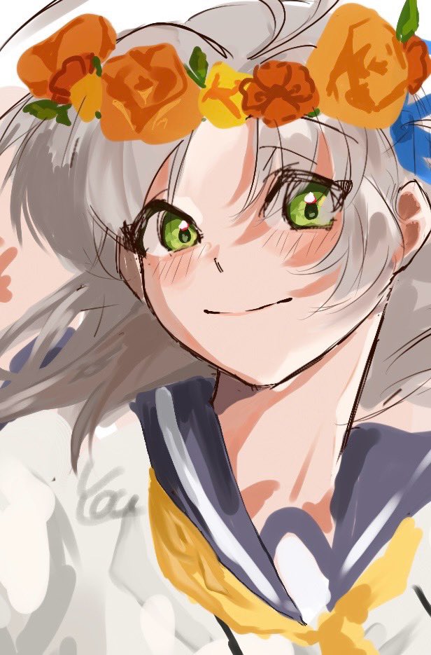 間に合わないのでラフだけでも...
おめでとう衣笠さん！！！！！ごめん！！
#艦これ　#艦これイラスト　#衣笠さん