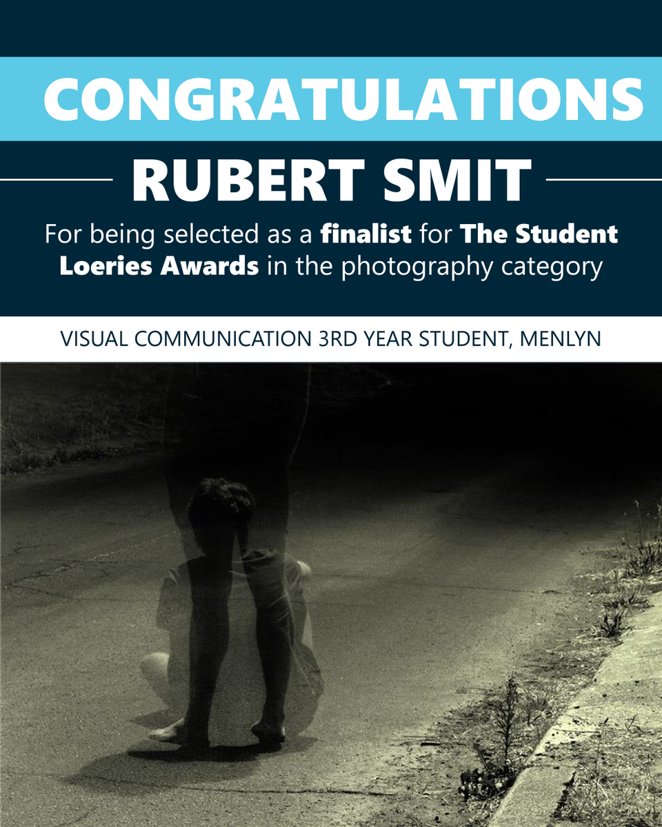 CTU_Chatz's tweet photo. Huge congratulations to Rubert Smit, our 3rd-year Visual Communication student, for being selected as a finalist in the Student Loeries Awards under the Photography category! 📸

CTU Training Solutions is incredibly proud of your achievement and creativity. https://t.co/G0Q5nRhNbb