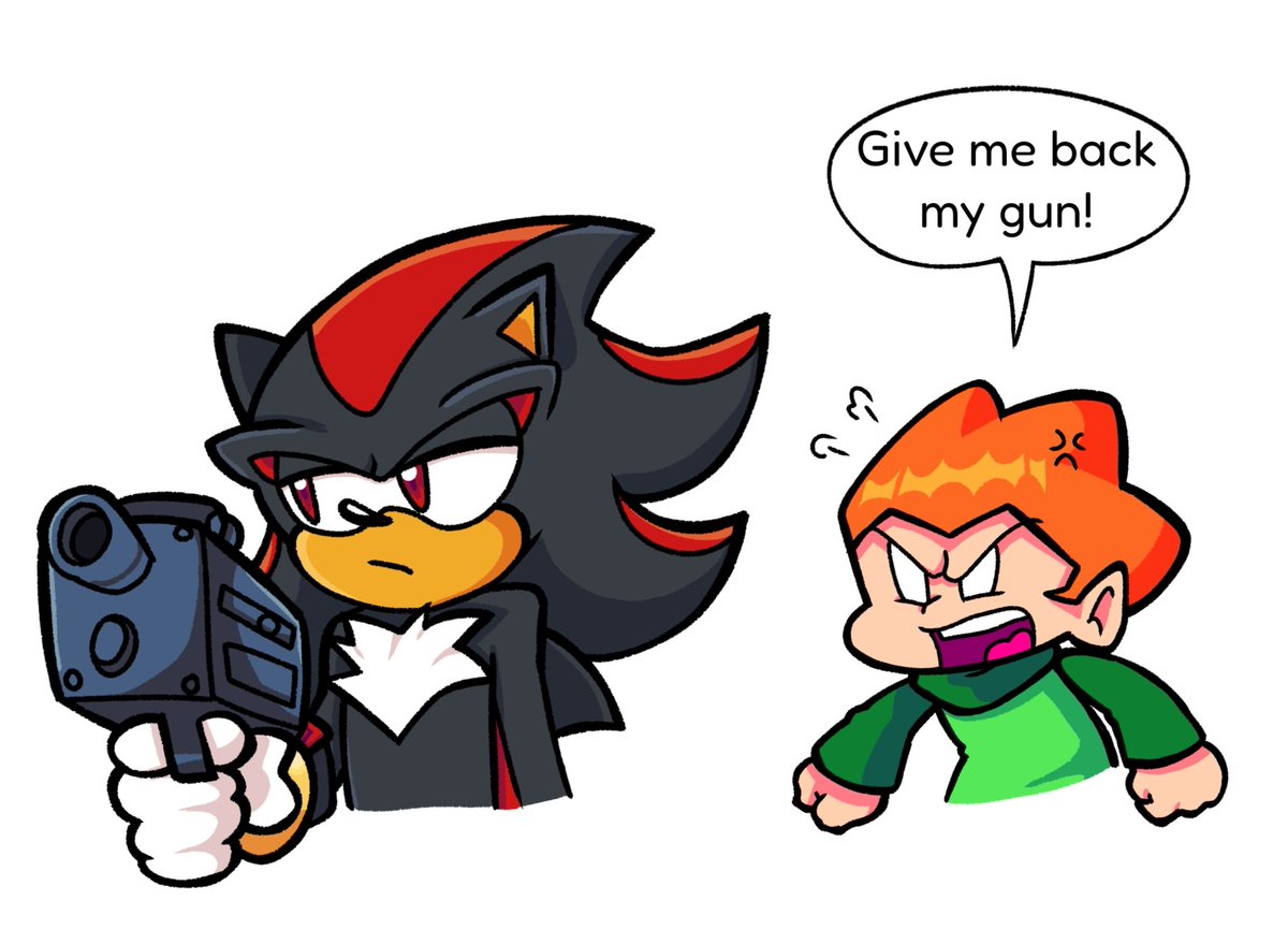 Justpassingby30's tweet image. The gun is his now
#pico #fnfpico #shadowthehedgehog