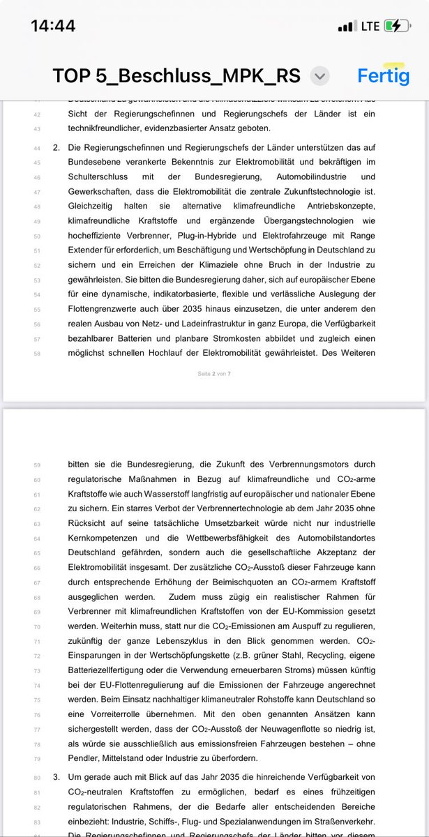 Auch aus der MPK: Länderchefs und -chefinnen lehnen ein starres Verbrenner-Aus ab 2035 ab.