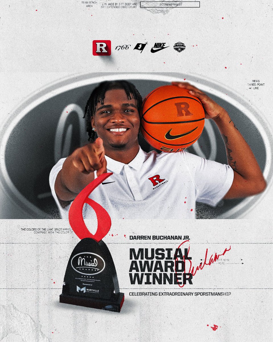 Darren Buchanan Jr. has been recognized for one of the nations most prestigious sportsmanship awards for giving his NIL to the community, hosting back-to-school drives, youth camps and much more. The <a href="/MusialAwards/">Musial Awards</a> ceremony airs on CBS on Nov. 22. 

🔗: go.rutgers.edu/vik0m371