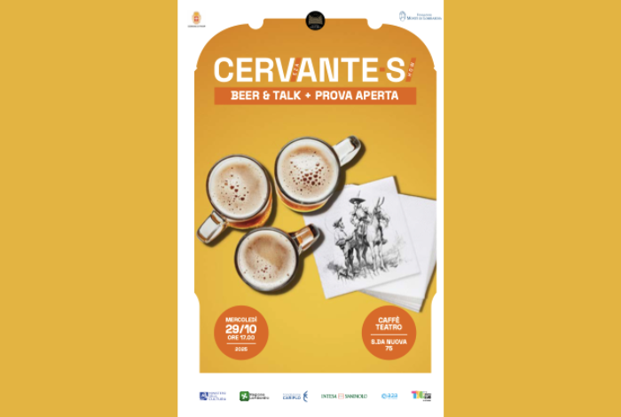 Beer &amp; Talk–Arte, neuroscienze e riflessione sull’uomo 29/10, ore 17.00, Caffè Teatro, Pavia Dialogo tra arte, psicologia e neuroscienze ispirato all’opera Don Quichotte al Teatro Fraschini. Con Chiara Cerami (IUSS Pavia) e altri ospiti. Under 30: 10 € (drink + prova generale)