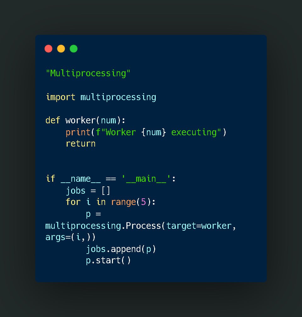 web3devop's tweet image. 🔥 Day 32 — Effective Python Coding Series
I hope you all had an excellent holiday! 🌴
Let’s resume our Effective Python Coding journey with today’s focus: The Power of Multiprocessing in Python ⚙️
In Python, the multiprocessing module allows us to spawn multiple processes to…
