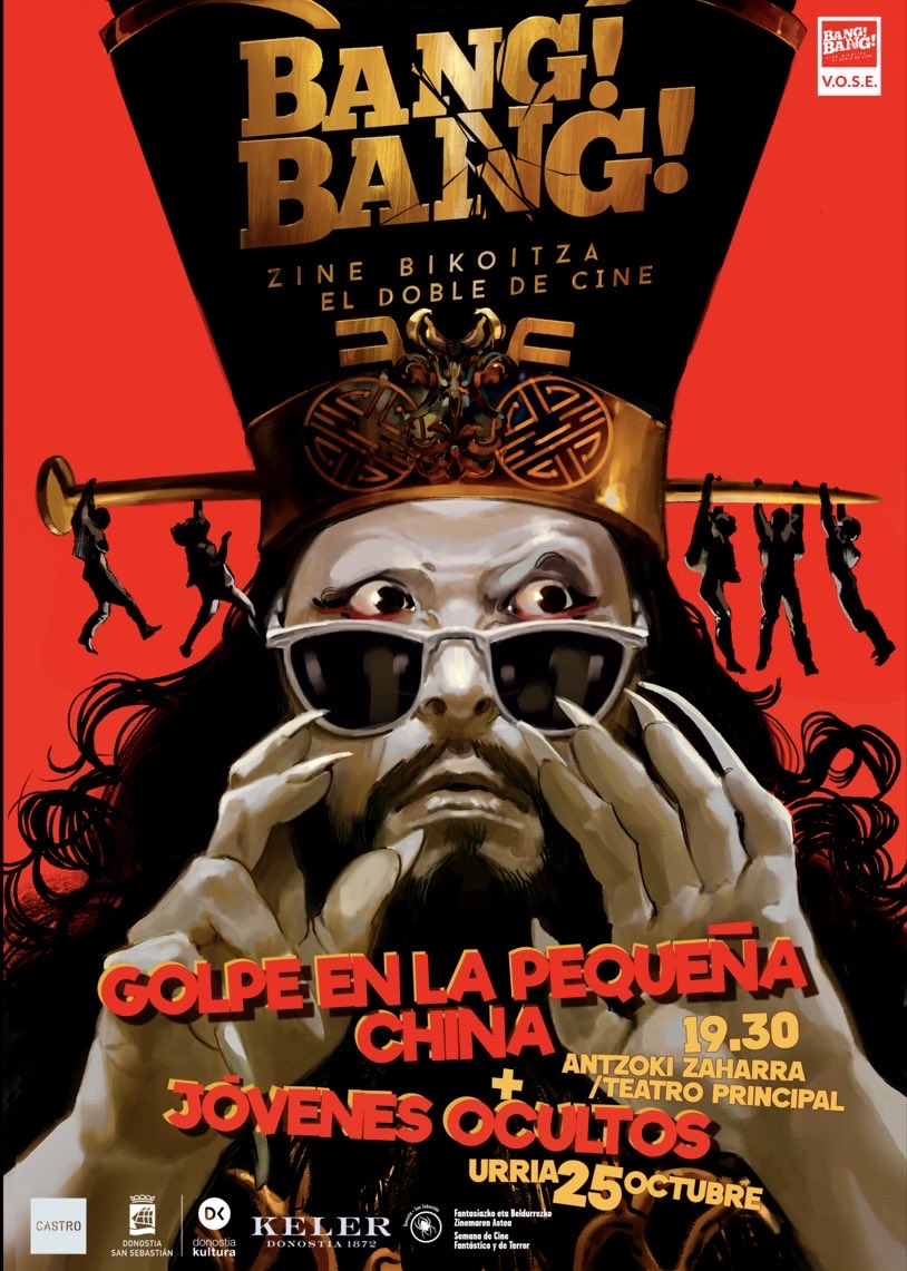 🗓️ Bihar larunbata
⏰ 19:30
📽️ Golpe en la pequeña china + Jóvenes ocultos 
🎟️ Sarrerak hemen: donostiakultura.eus/eu/sarrerak