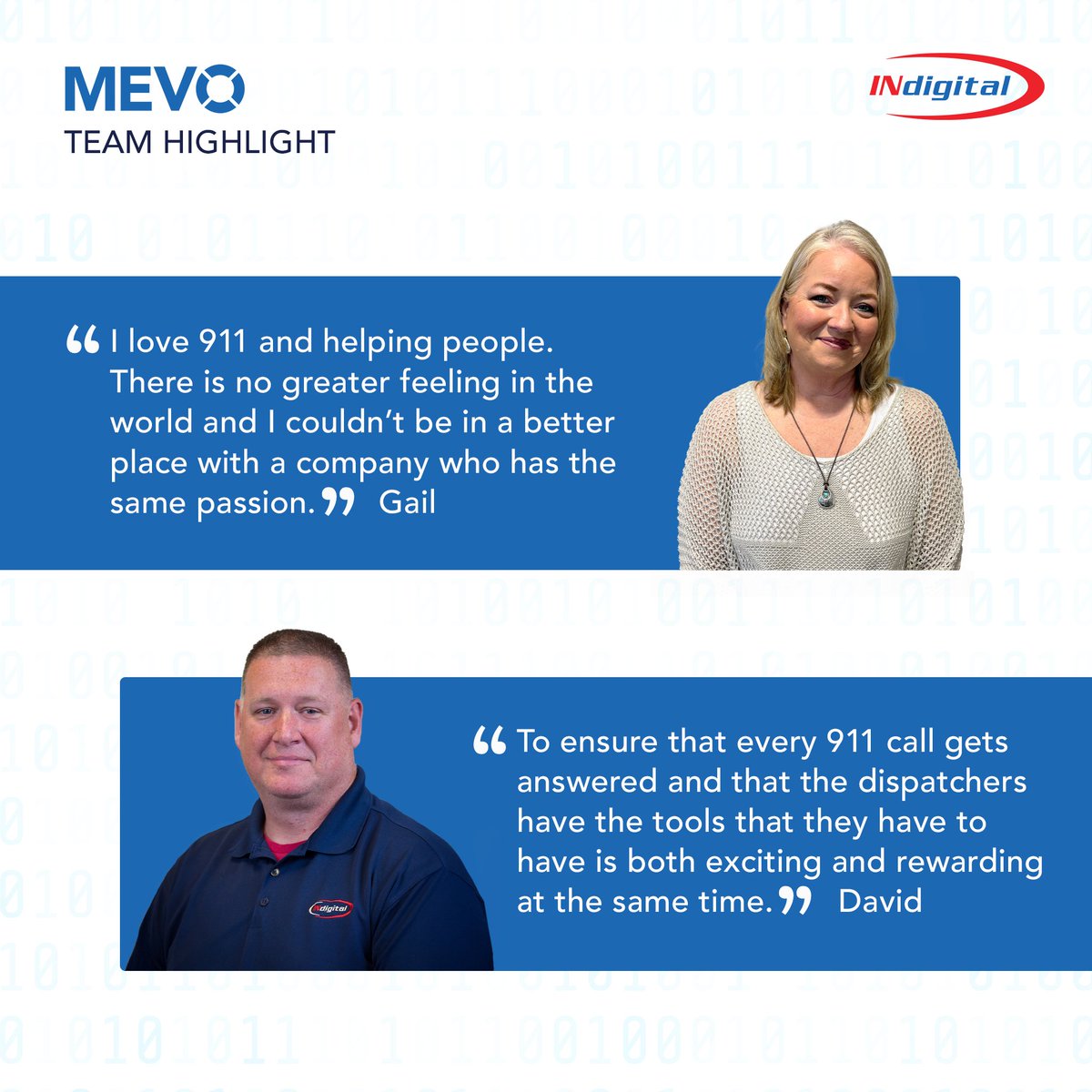 Meet our MEVO team and learn about what drives their work. Find more about MEVO at INdigital.net/services/mevo/