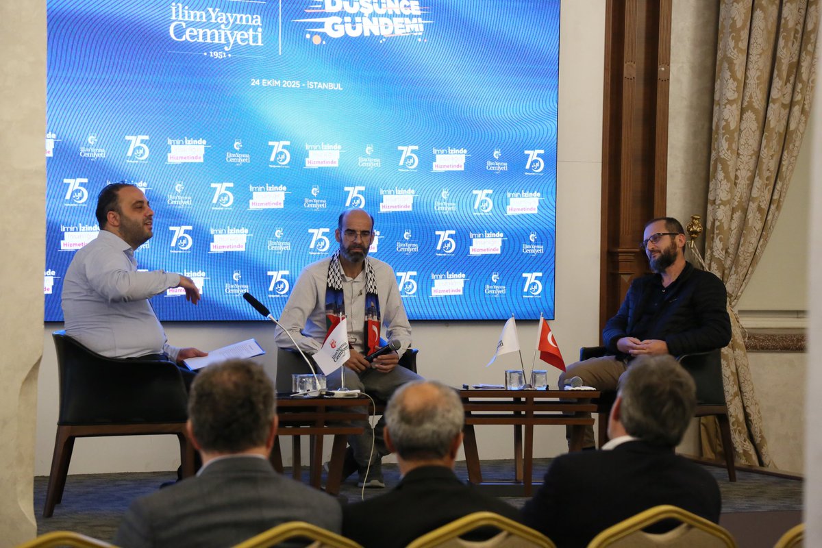 iycgenelmerkez's tweet photo. Düşünce Gündemi programımızın 63. oturumunda, Sumud Filosu aktivistleri olan İlim Yayma Cemiyeti Balıkesir Şube Başkanı Dr. Halil Rıfat Çanakçı ve Balıkesir önceki dönem Yönetim Kurulu Üyemiz Abdullah Gündem'i konuk ettik. https://t.co/C80T7yfdcw