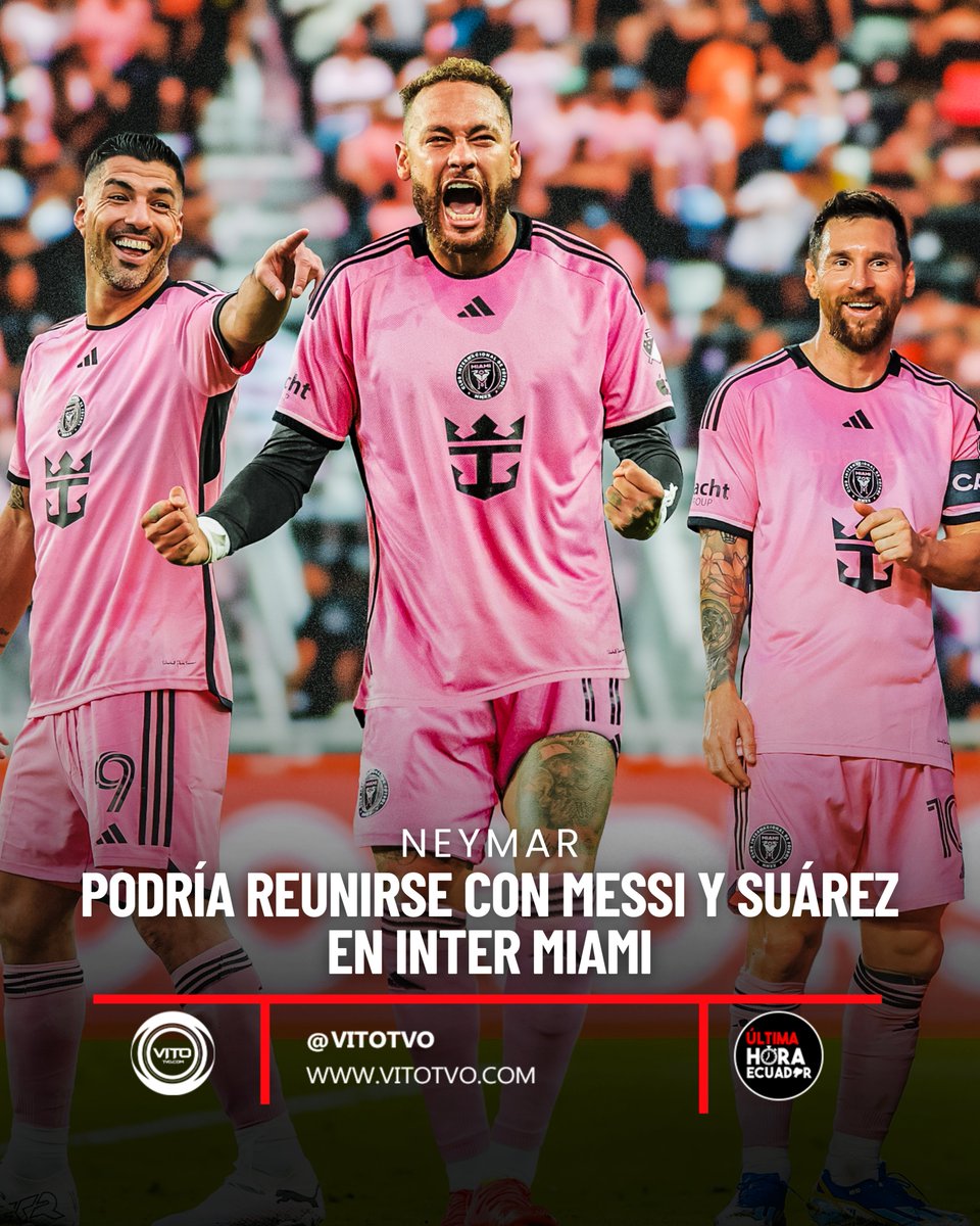 ¡Atención, fanáticos del fútbol! ⚽Se rumorea que Neymar podría sumarse al Inter Miami y reunirse con Leo Messi y Luis Suárez, reviviendo la magia del histórico tridente. El brasileño quedará libre en diciembre y la MLS podría ser el escenario perfecto para que vuelva a brillar.