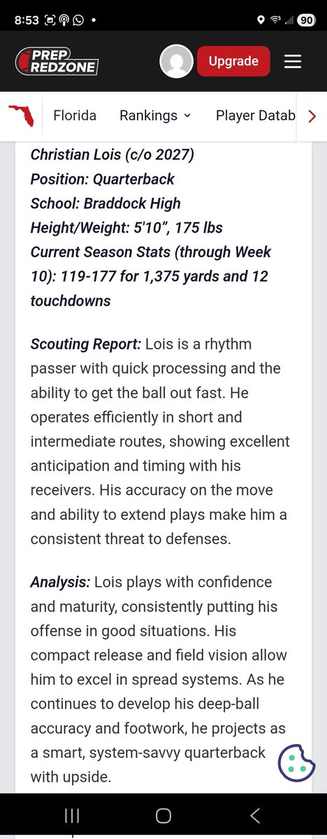 Qb_chris_8's tweet image. Thank you @PrepRedzoneFL