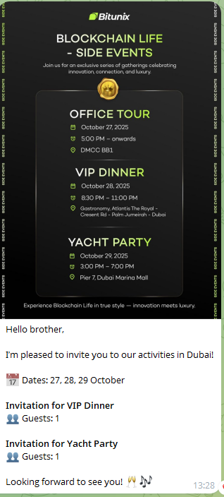 cryptoctlt's tweet image. I was invited to Bitunix VIP events in Dubai as a VIP client:
- Office tour
- VIP dinner
- Yacht party
I love this exchange so much and will create some content there.
#bitunix #VIP