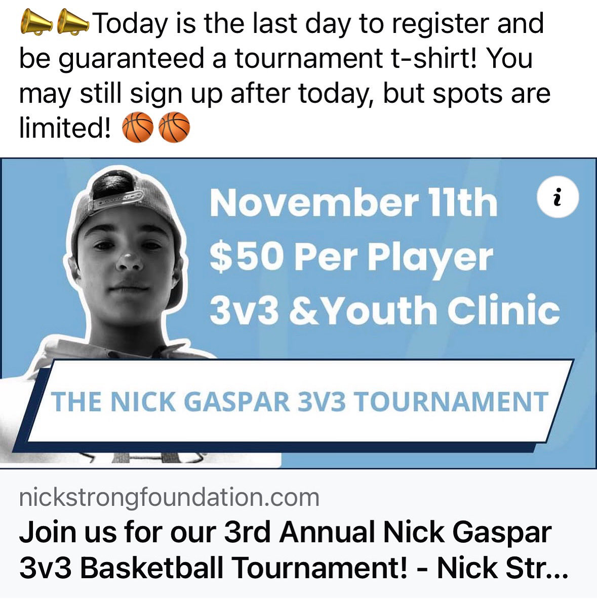 Nick Strong Foundation tweet media