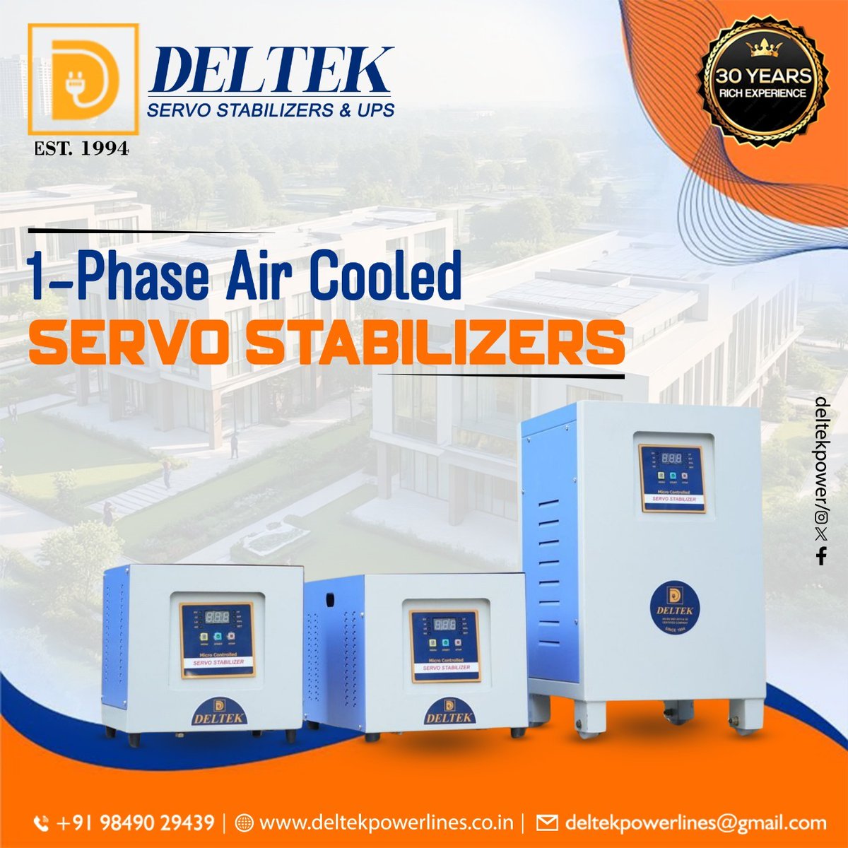 deltekpower's tweet image. 𝟏-𝐏𝐡𝐚𝐬𝐞 𝐀𝐢𝐫 𝐂𝐨𝐨𝐥𝐞𝐝 𝐒𝐞𝐫𝐯𝐨 𝐒𝐭𝐚𝐛𝐢𝐥𝐢𝐳𝐞𝐫𝐬
Call: +91 98490 29439
Visit: deltekpowerlines.co.in

#Deltek #ServoStabilizer #1PhaseStabilizer #AirCooledStabilizer #VoltageStabilizer #PowerProtection #StabilizerForHome #OfficePowerBackup #ReliablePower