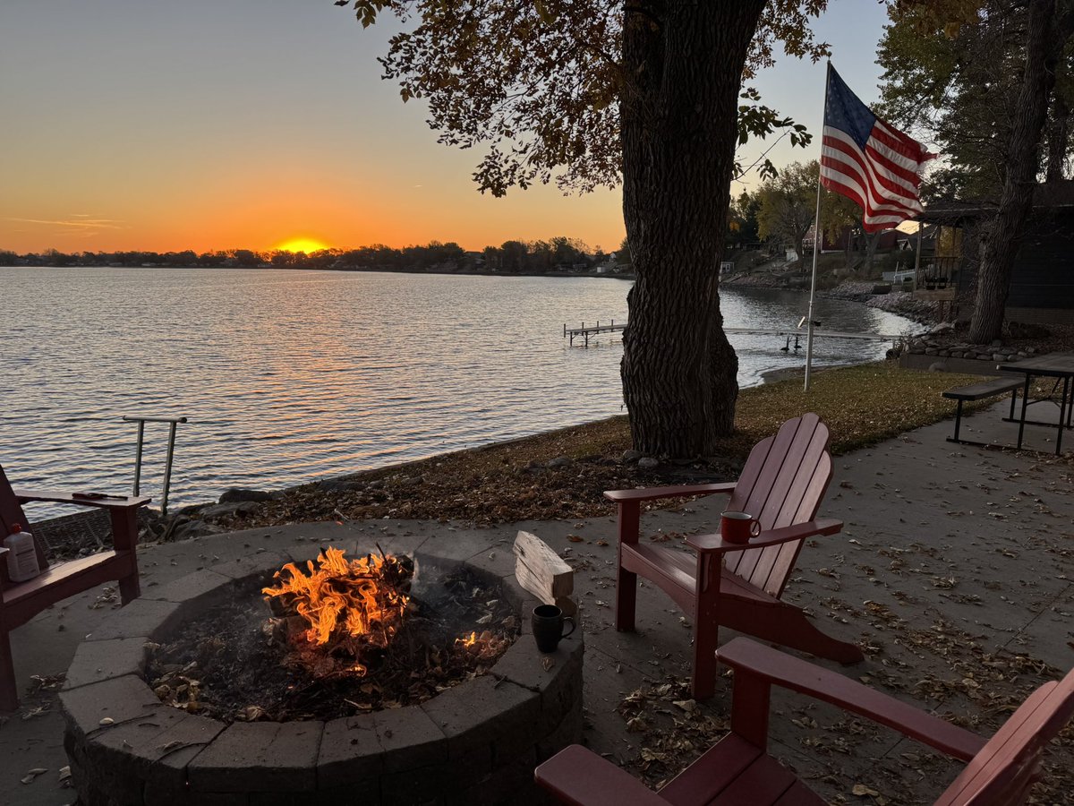 Breakfast over Lake Brant - Chester, South Dakota. Best therapy there is.