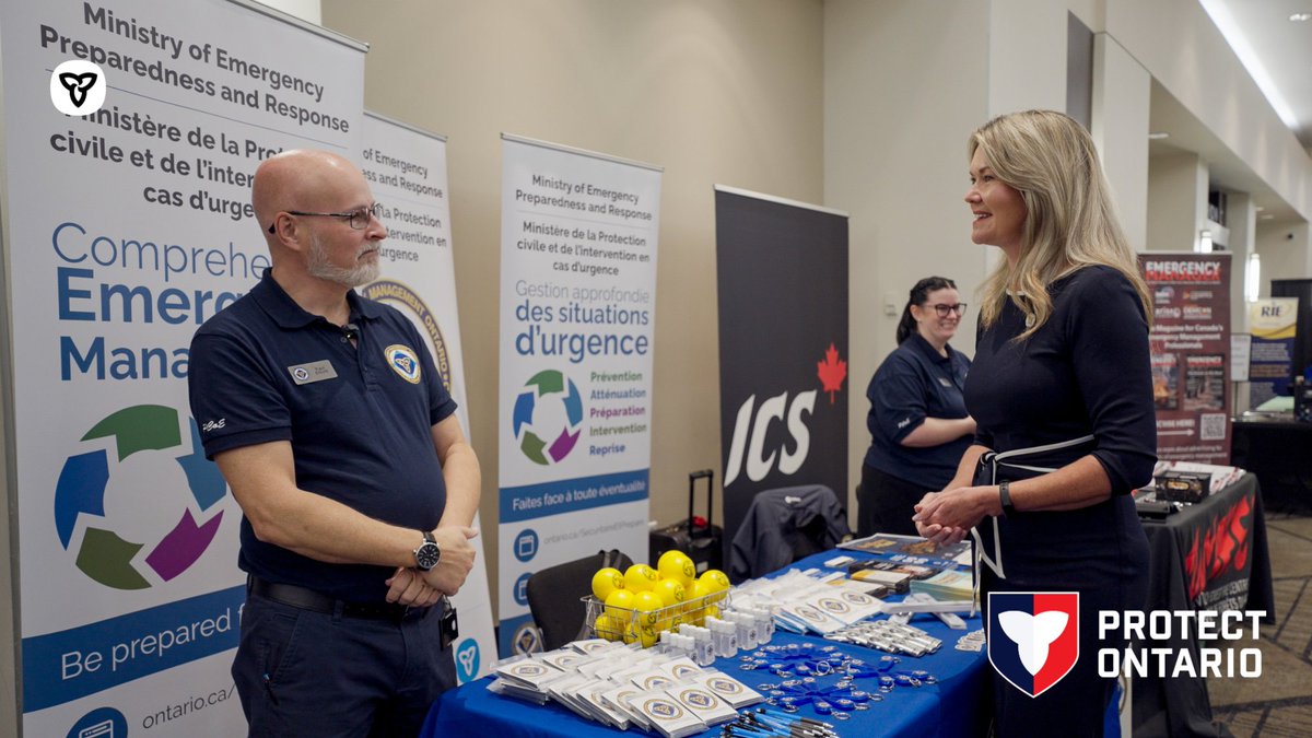 PreparedON's tweet image. “Now more than ever, we must be ready for anything.”

Minister Dunlop and Deputy Minister Pegg spoke at @OntarioDEMCON connecting with delegates to share knowledge and training opportunities to #ProtectOntario now and in the future.

Thank you for having us #DEMCON!