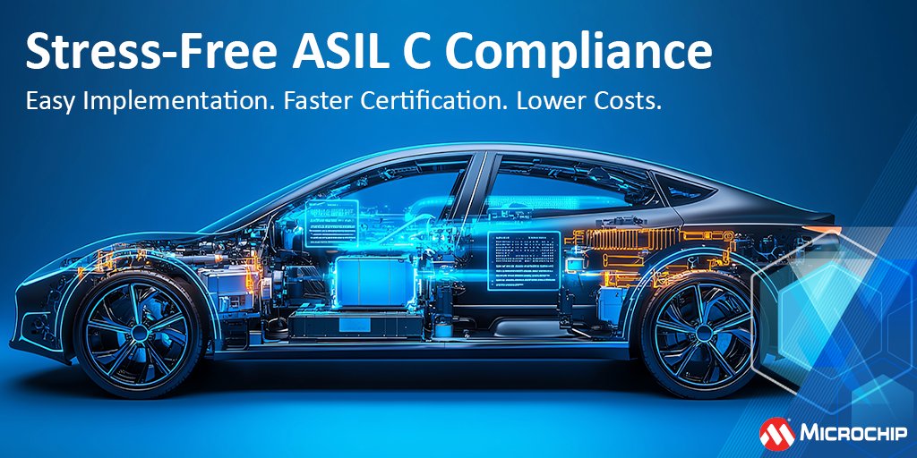 MicrochipTech's tweet image. Ready for stress-free ASIL C compliance? AVR SD's integrated safety features offer easy implementation, faster certification, lower costs & proven results. See how it works: mchp.us/3L9pcnR. #FunctionalSafety #AVRs #ASILC