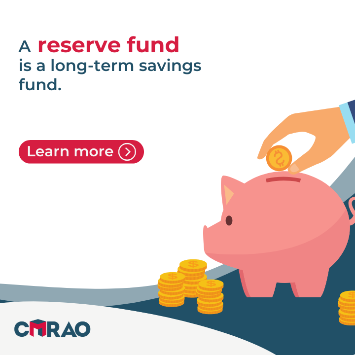 Question: What do condo managers need to know about Reserve Funds? 

Answer: A lot.

Read our three-part blog series where we break down what you need to know about Reserve Funds and Reserve Fund Studies: cmrao.ca/newsroom/blog/…