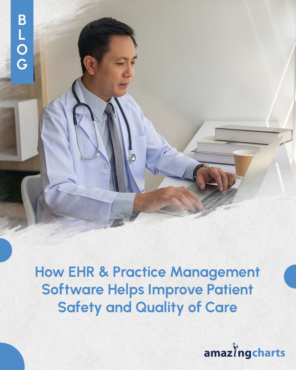 AmazingCharts's tweet image. Patient safety matters more than ever. 🩺
EHR and practice management tools help reduce errors, streamline workflows, and improve care quality.

Read more 👉 hubs.ly/Q03PF2fd0

#PatientSafety #EHR #PracticeManagement #QualityCare
