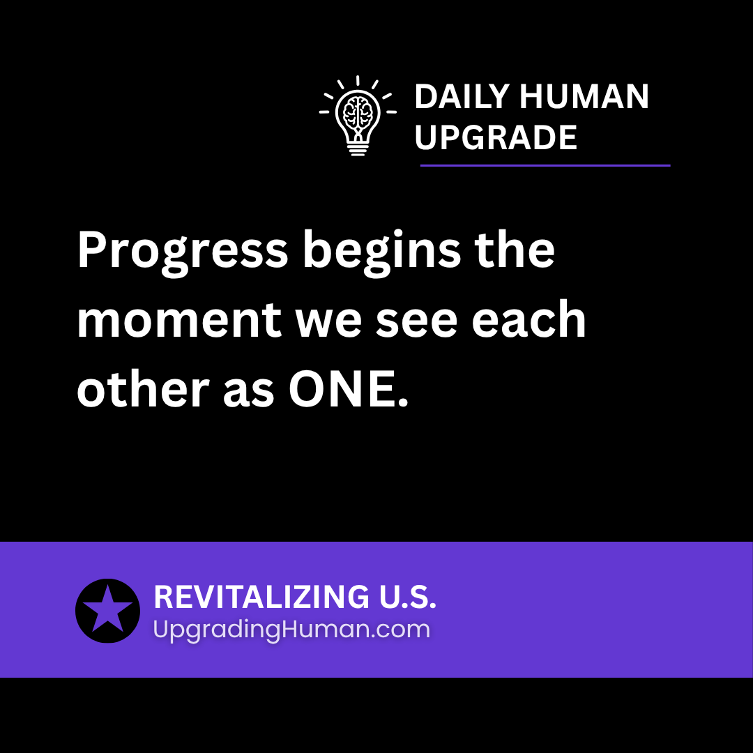 TheBOLDERway's tweet image. Every system of separation weakens us. Unity isn’t sameness ~ it’s synergy. 

👉 What brings you a sense of connection with others?  

🔆 Upgrading Human USA
Think BOLDER. Work BETTER. Live FREER.
🔗UpgradingHuman.com

#DailyUpgrade #Mindset #RevitalizingUS #UpgradingHuman