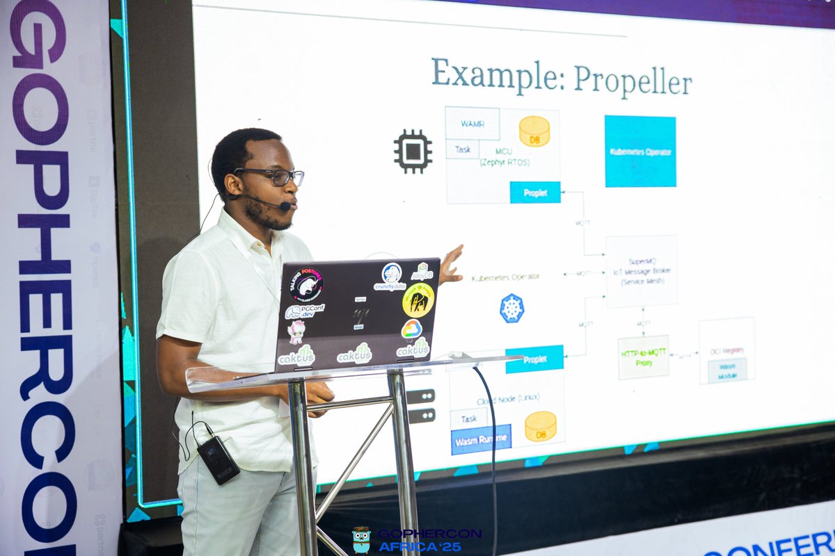gophers_africa's tweet image. @b1ackd0t on “Expanding Kubernetes Ability with Controllers.” 🔧
Exploring how Go developers can supercharge K8s capabilities by building powerful custom controllers!
#GopherConAfrica #GoLang #Kubernetes #GopherConAfrica2025 #CloudNative