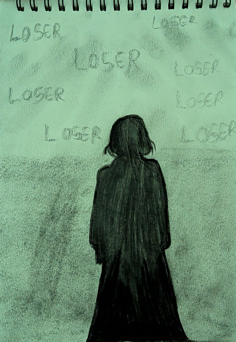 mans90346's tweet photo. They call me a loser… 
but none of them ever tried to understand how tired/depressed I am.

This art says it all.....
people haunt more than ghosts ever could... https://t.co/rJpwIa0m7n