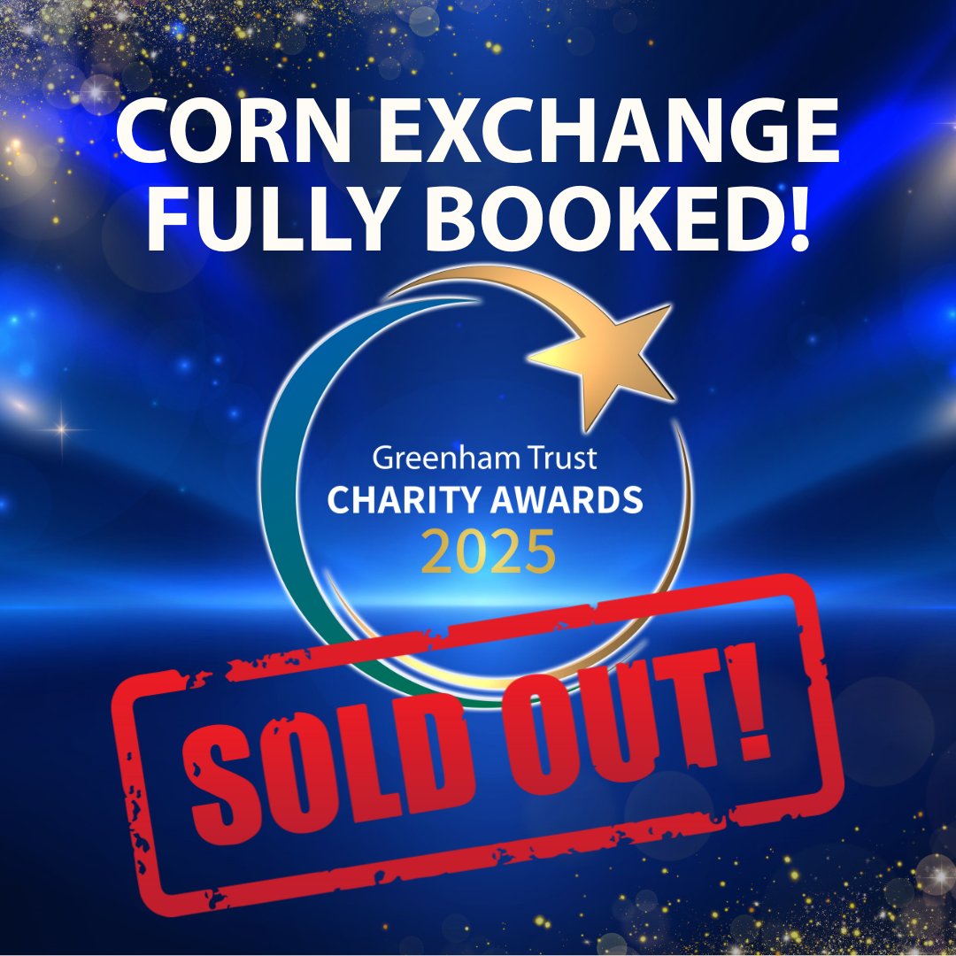 Tickets for the Greenham Trust Charity Awards at the Corn Exchange are officially SOLD OUT! 🎫
There are still tickets left for the exclusive After Party at the Waterside Centre 🔥 Don't miss out and upgrade now by calling the Corn Exchange Box Office! 
#charityawards #afterparty