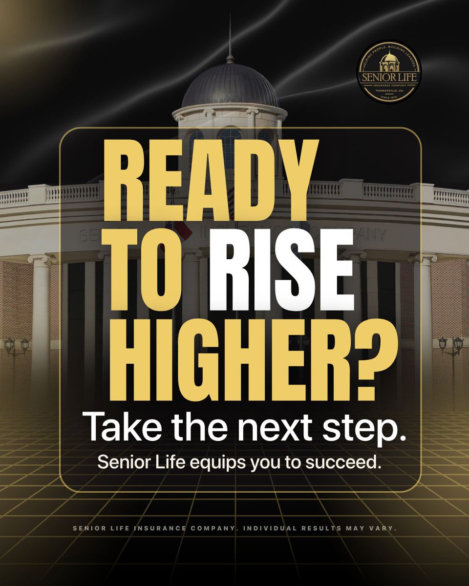 SeniorLifeInsCo's tweet photo. ✨ The question isn’t if you can rise higher, it’s when. Senior Life gives you the tools and support to make it happen. DM us to get started today.
 #RiseWithSeniorLife #SeniorLifeAllYourLife #SuccessDriven #InsuranceAgents https://t.co/r39MpJmVQW